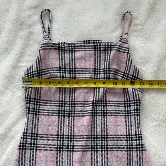 No Boundaries Mini Dress Plaid Pink Womens Medium - Picture 5 of 12